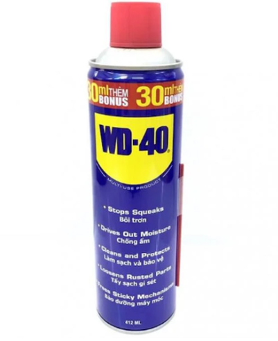 Chai xịt chống rỉ sét, bôi trơn WD-40 412ml Chính Hãng
